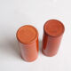 Pair of orange roll vases