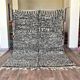 Tapis Beni Ouraine - tapis blanc et noir - sur commande 170/270 cm