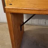 Solid wood bench