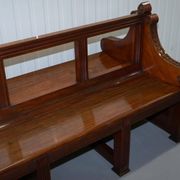 Victorian Double-Faced Carved Walnut Gallery Bench