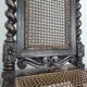 Pair of Louis XIII chairs in twisted oak with caning.