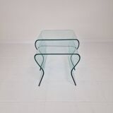 "Tango" Glass Nesting Table Set by Fabio Di Bartolomei for Fiam Italia