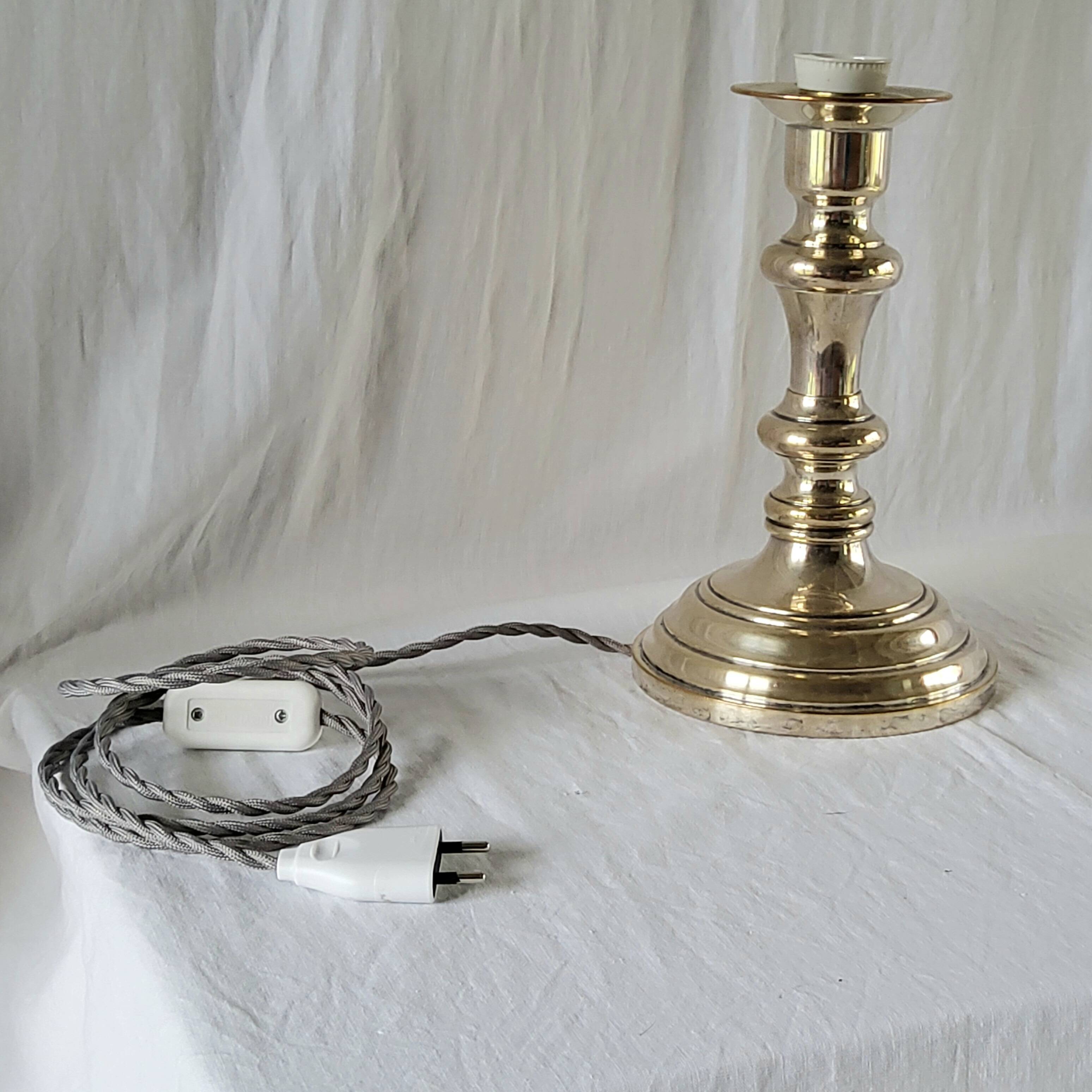 Silver metal lamp base