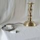 Silver metal lamp base