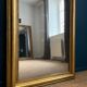 Louis-Philippe mirror 126.5cm/75.5cm gendarme hat shape, mercury glass