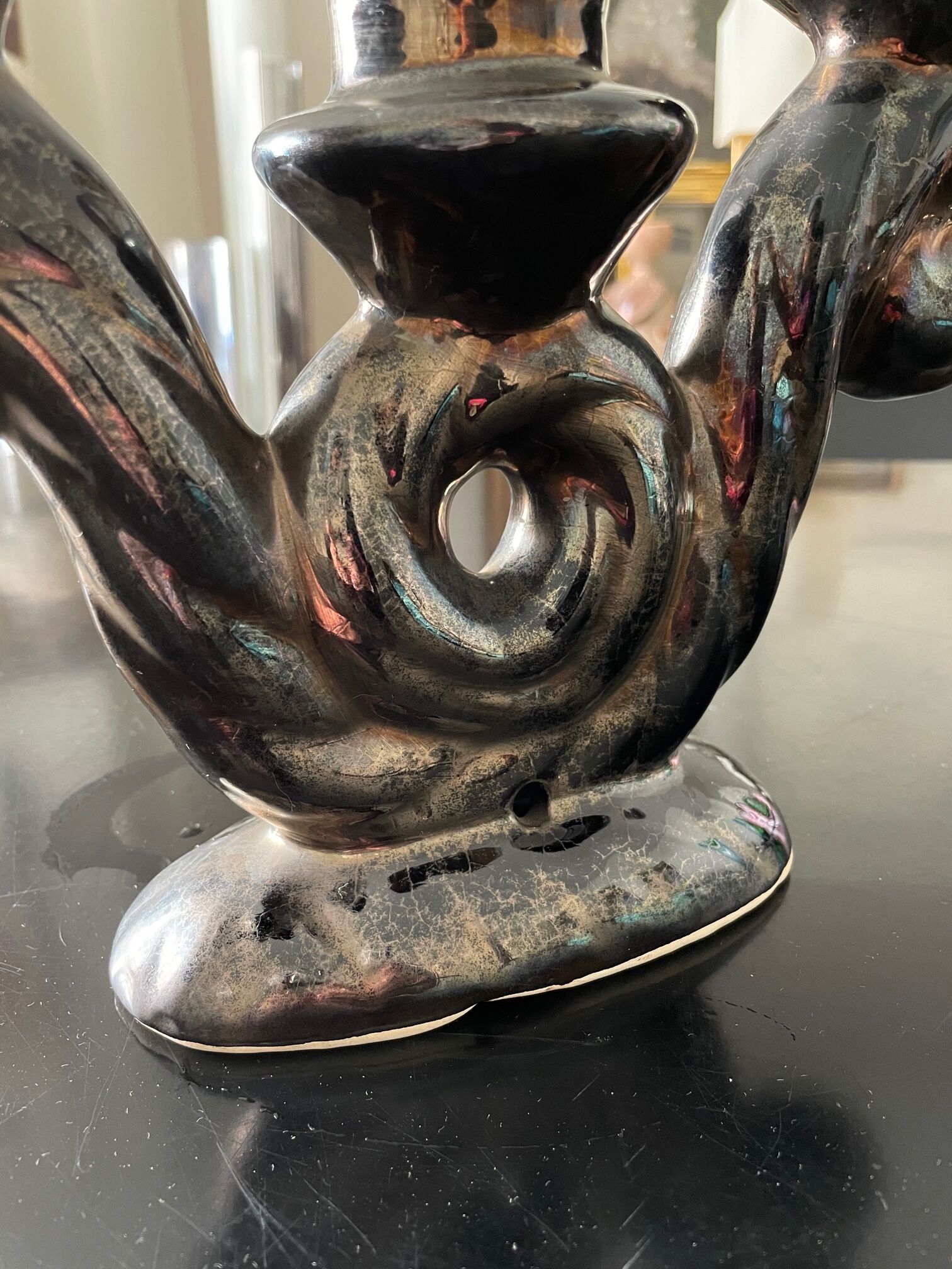 Vallauris ceramic candle holder