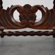 18th-Century Belgian Baroque Armchair in Wood and Leather, Louis XIV Period