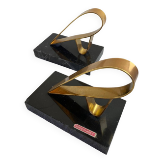 Gold starry bookends