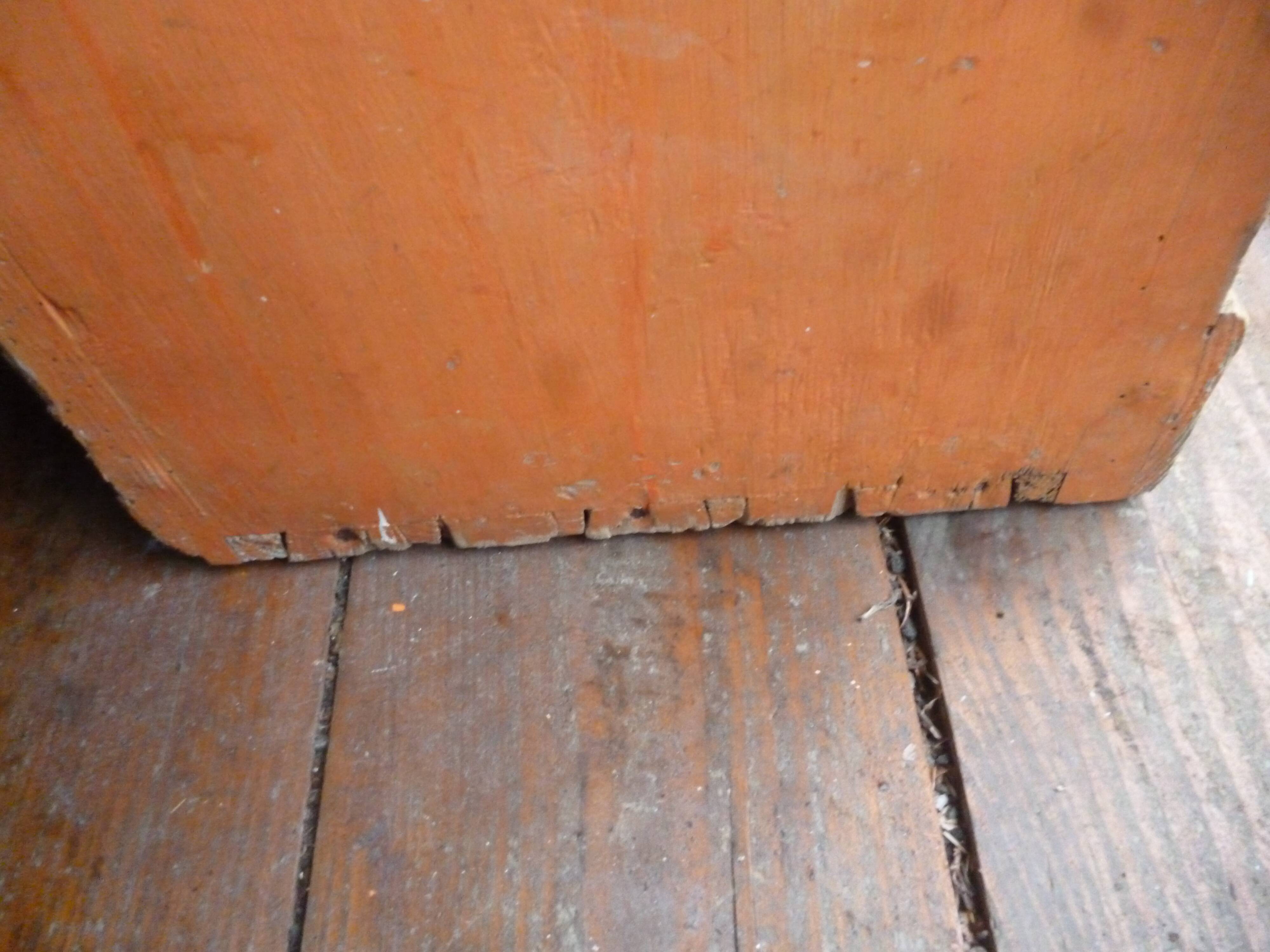 Small piece of furniture with orange patina