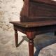 Antique French oak station bench – double-sided, 19th century (140 x 61 x 86 cm)