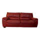 Set convertible leather sofa and footrest Natuzzi
