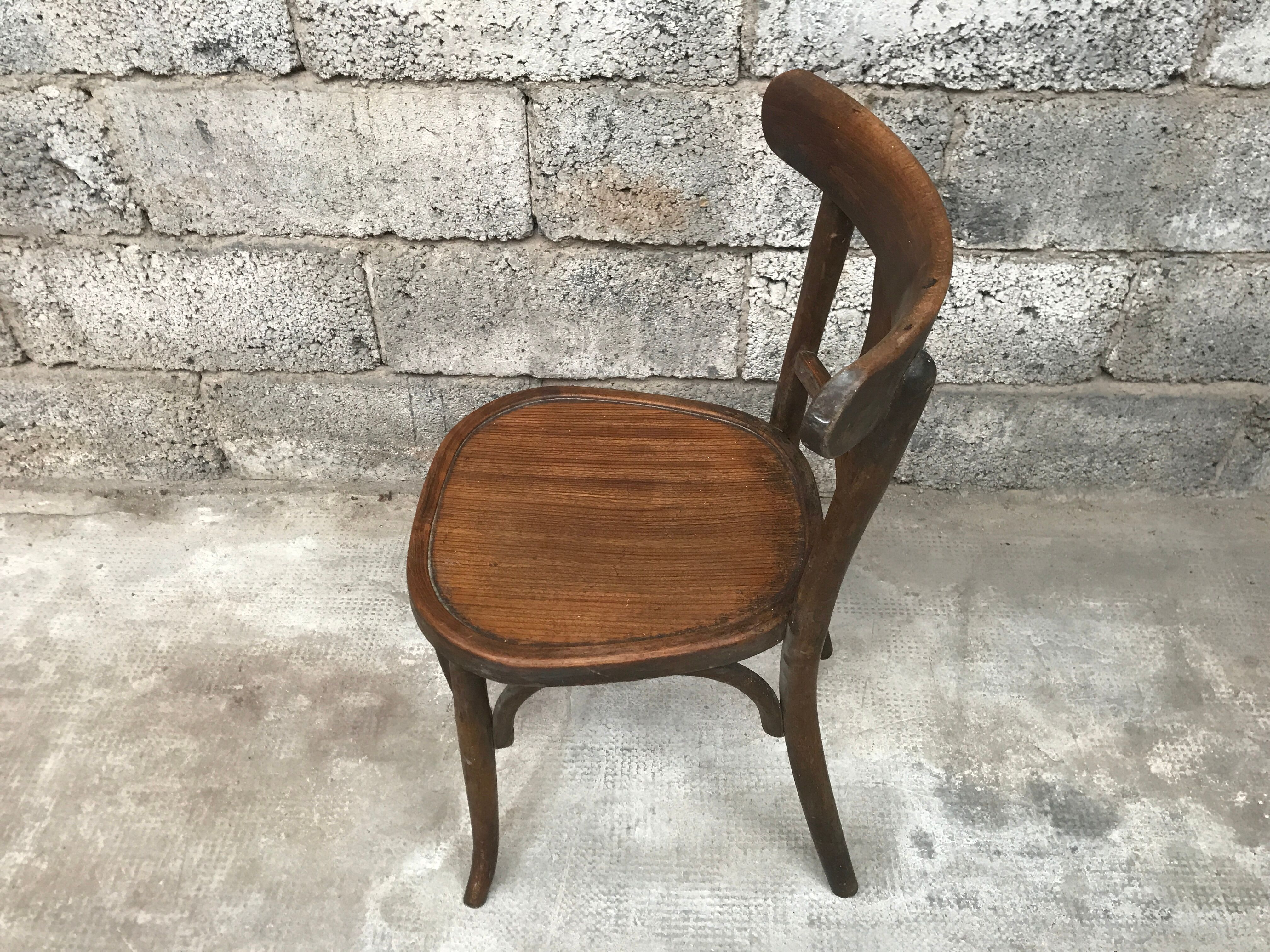 Baumann wooden bistro chair from 1920