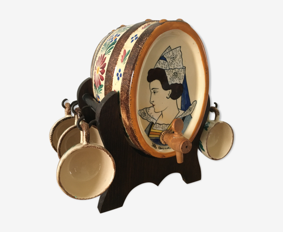 Small Breton barrel with 6 cups