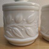 Opal glass jars