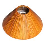 Pendant lamp, wicker chandelier, 80s