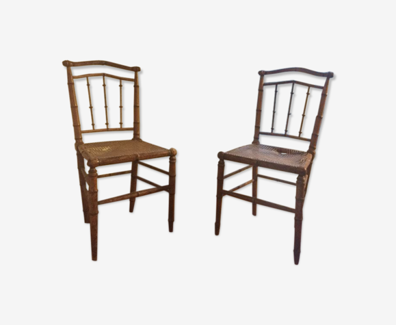 Chaises en bambou