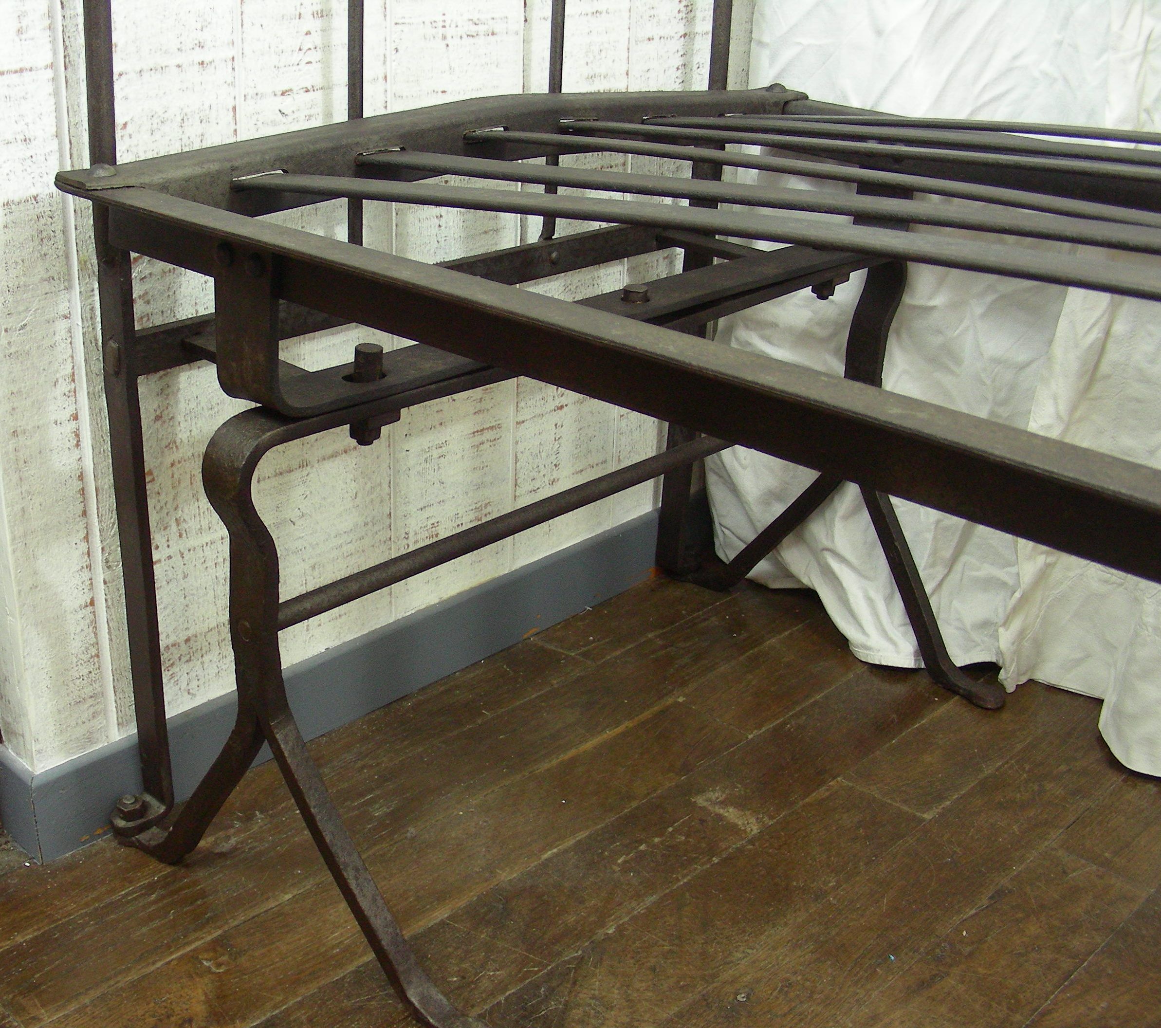 Former military 1900 wrought iron bed