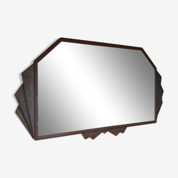 Art deco wrought iron mirror