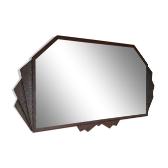 Art deco wrought iron mirror