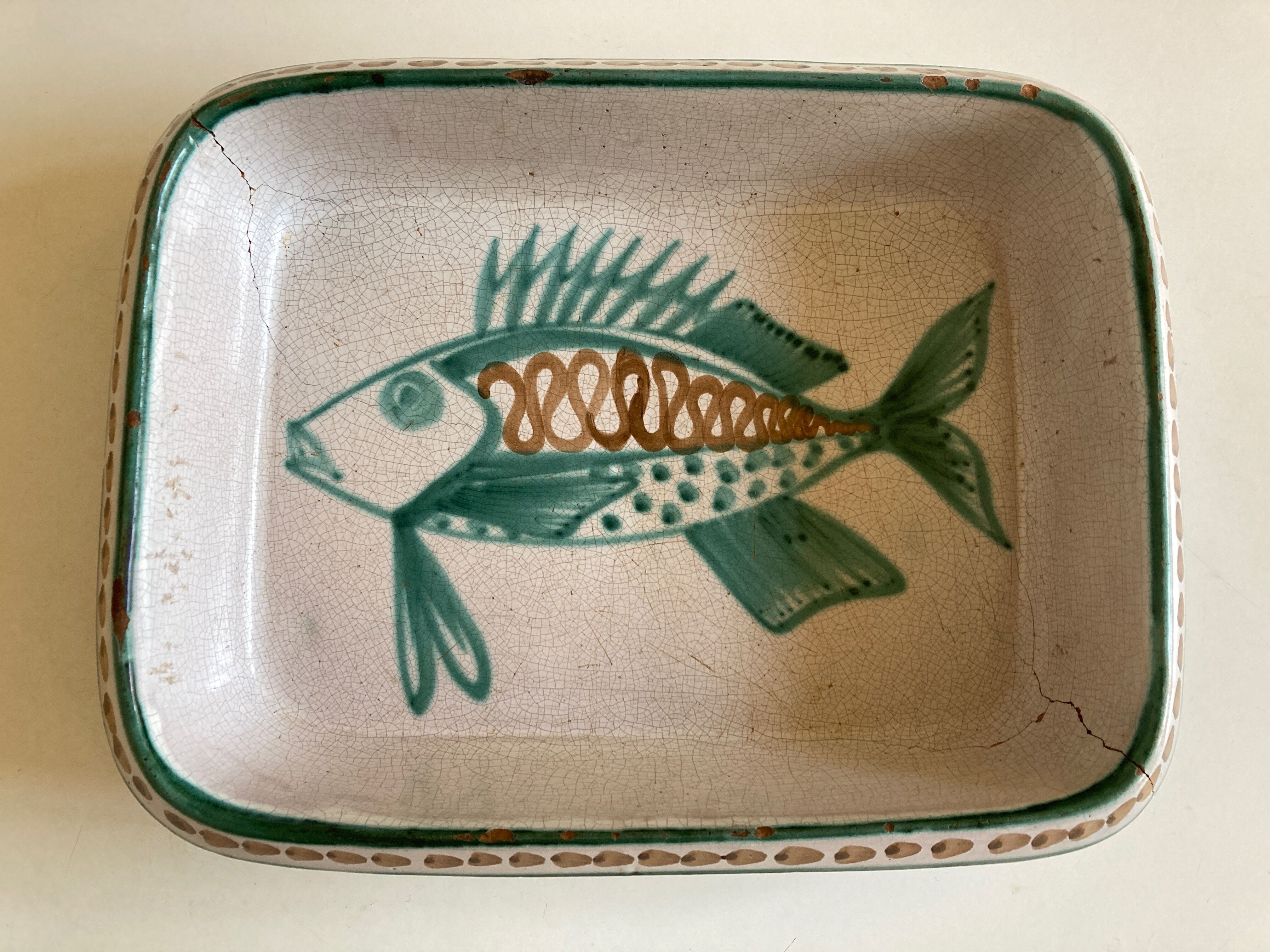 Fish dish Robert Picault Vallauris 1960