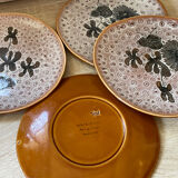 Set of 5 MBFA Pornic 70's dessert plates