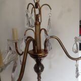 3-spoke brass chandelier