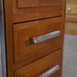 Bauhaus design desk in chrome tube and solid oak by Kovona 1960s