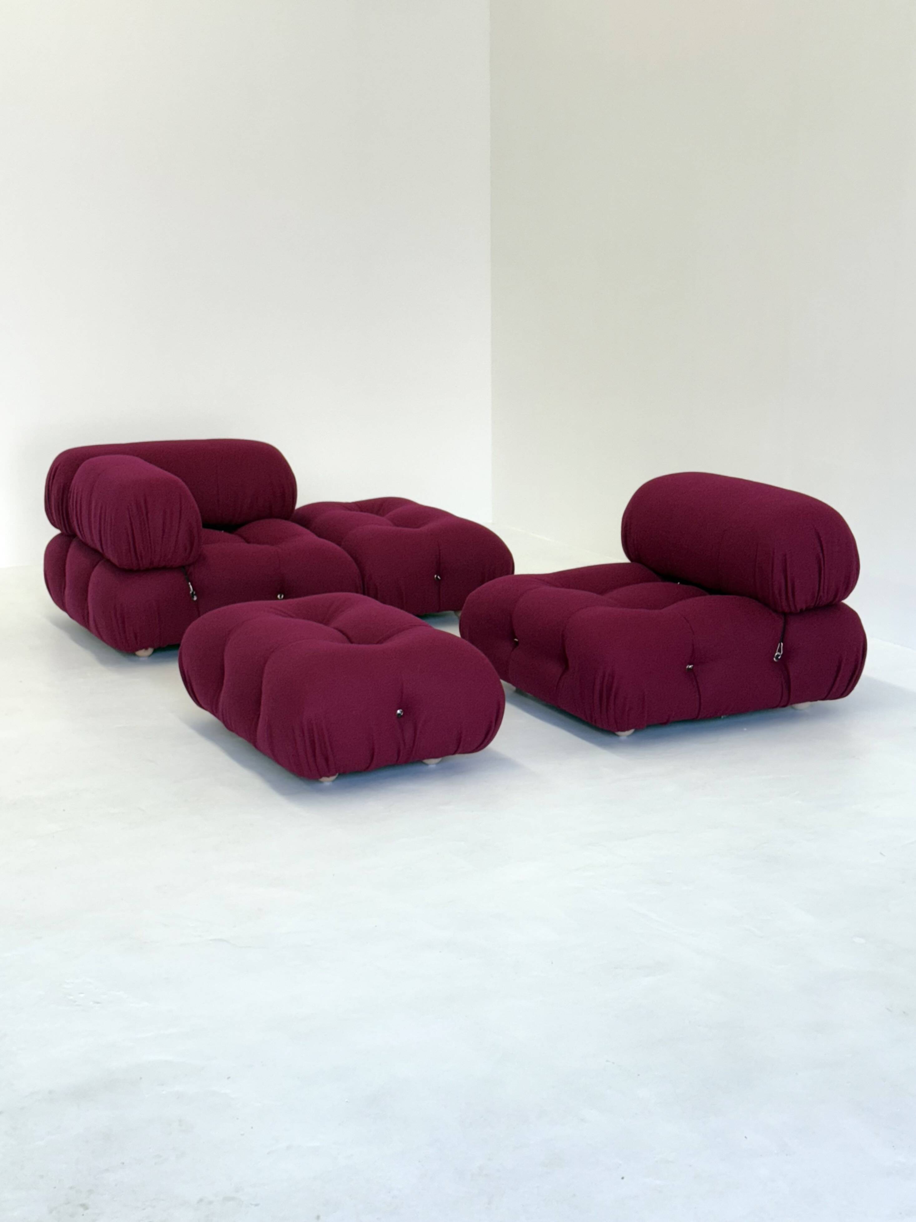 Camaleonda Modular Sofa in Bordeaux by Mario Bellini for B&B Italia