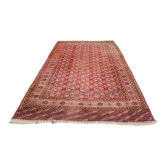 Handmade Persian oriental carpet turkmen Bukhara 380 x 244