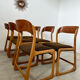 Set of 6 wooden chairs sled baumann vintage / year 60
