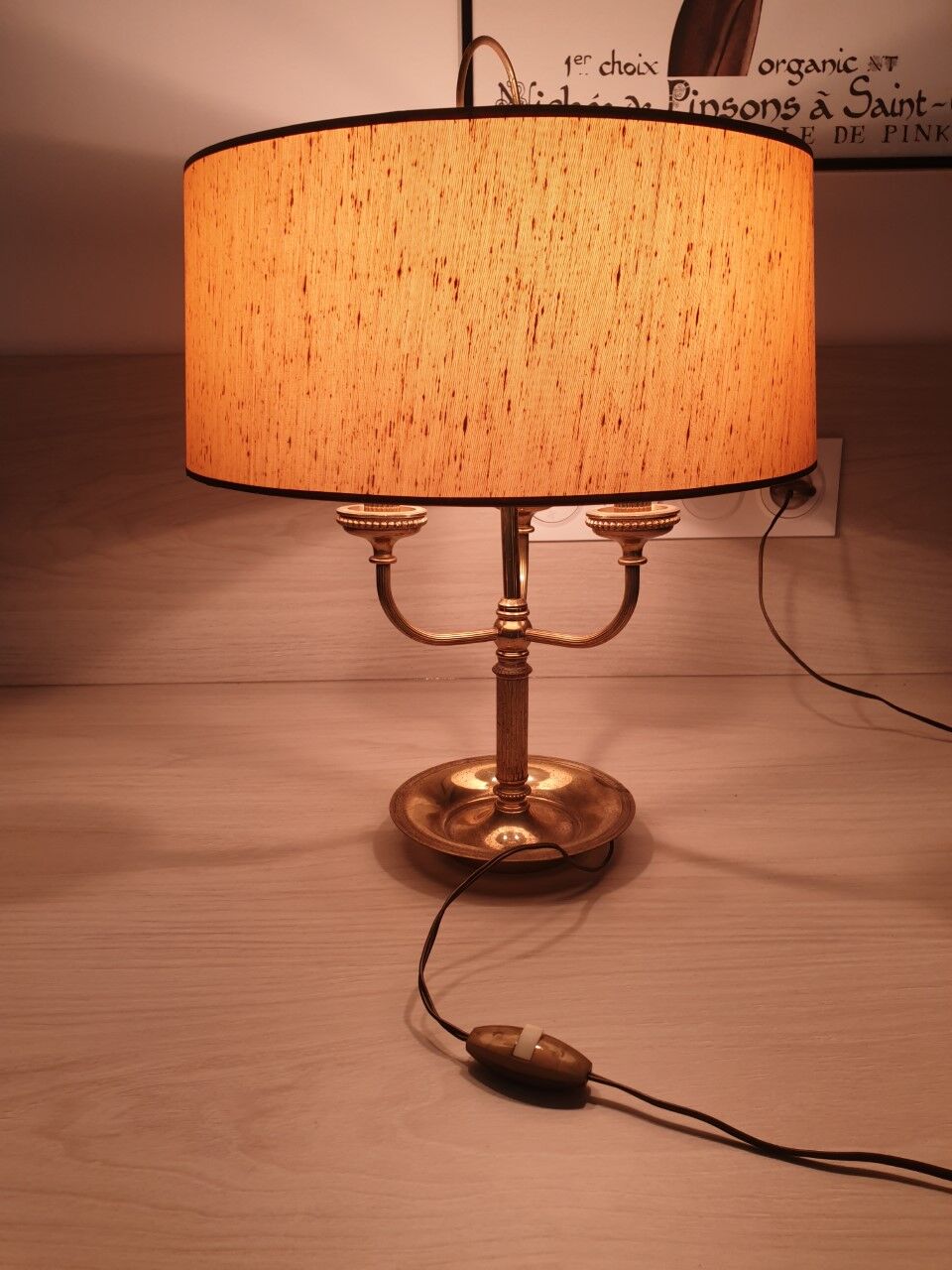 Old hot water bottle lamp