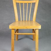 Chaise bistrot enfant bois clair french vintage Baumann
