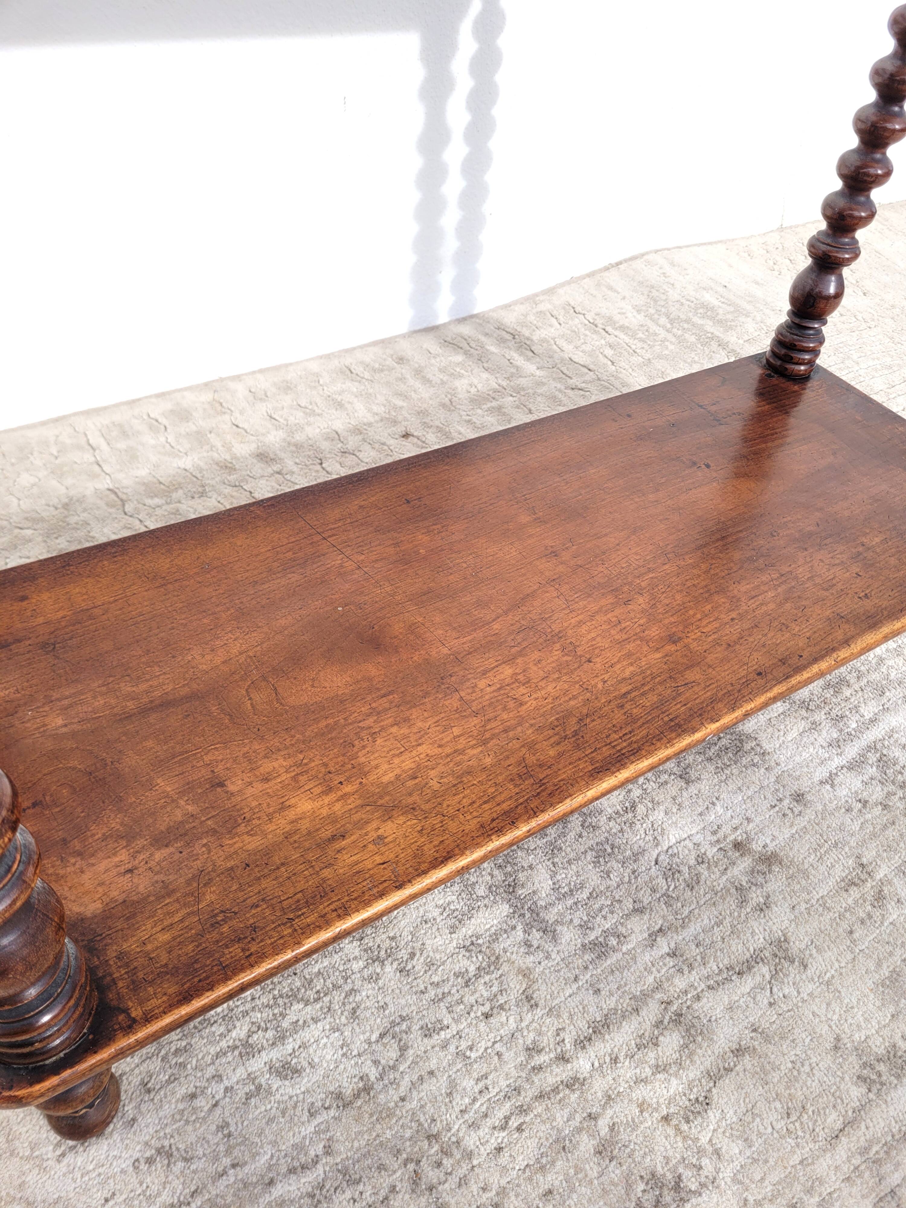 19th century shelf with walnut rosary
