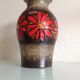 Fat Lava style red flower vase by Scheurich Keramik vintage 60s-70s