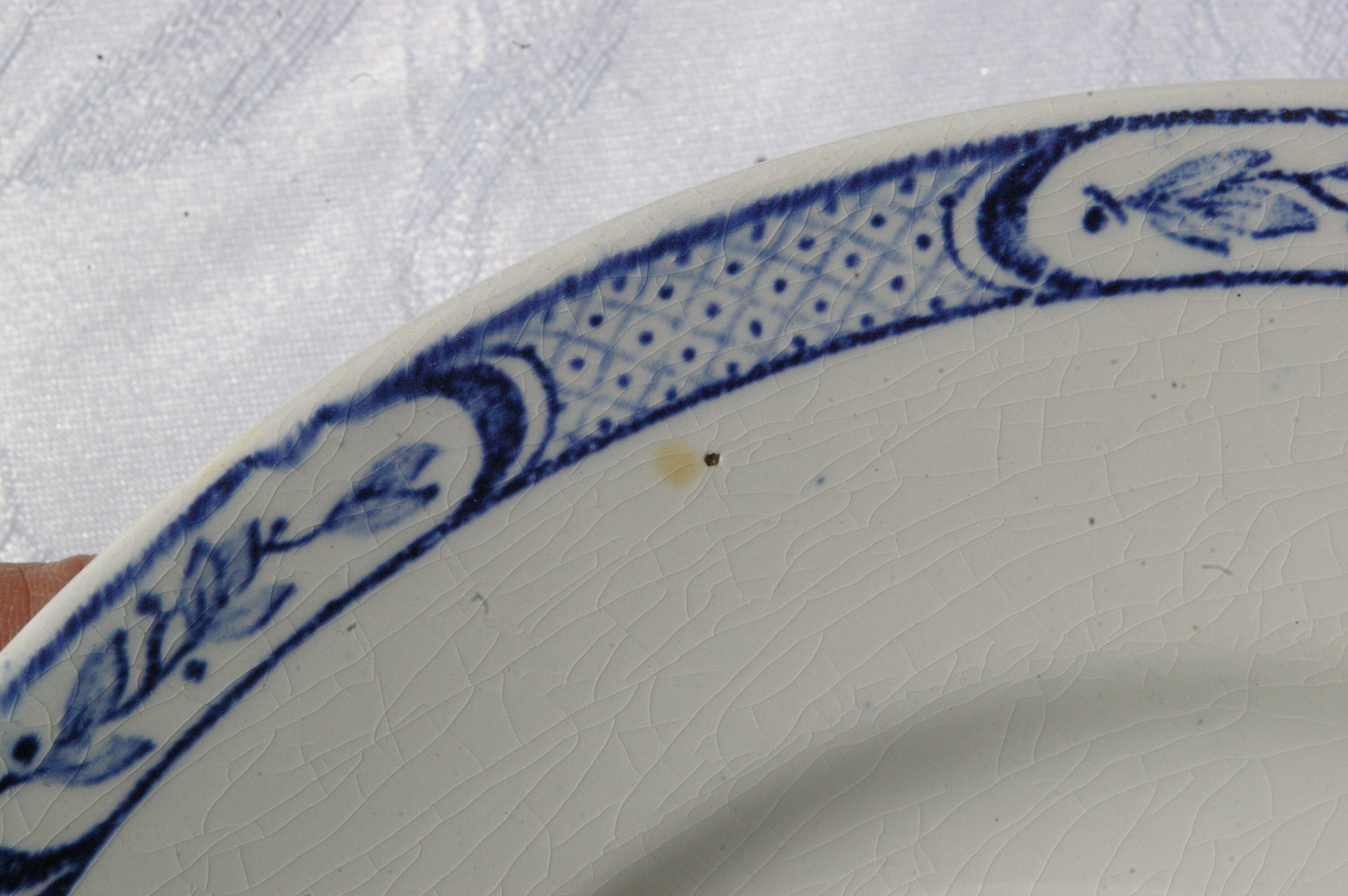 6 flat plates in Earthenware KG Lunéville livry model - D 21cm