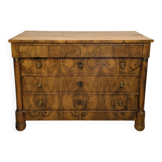 Empire Style Burr Walnut Chest of Drawers