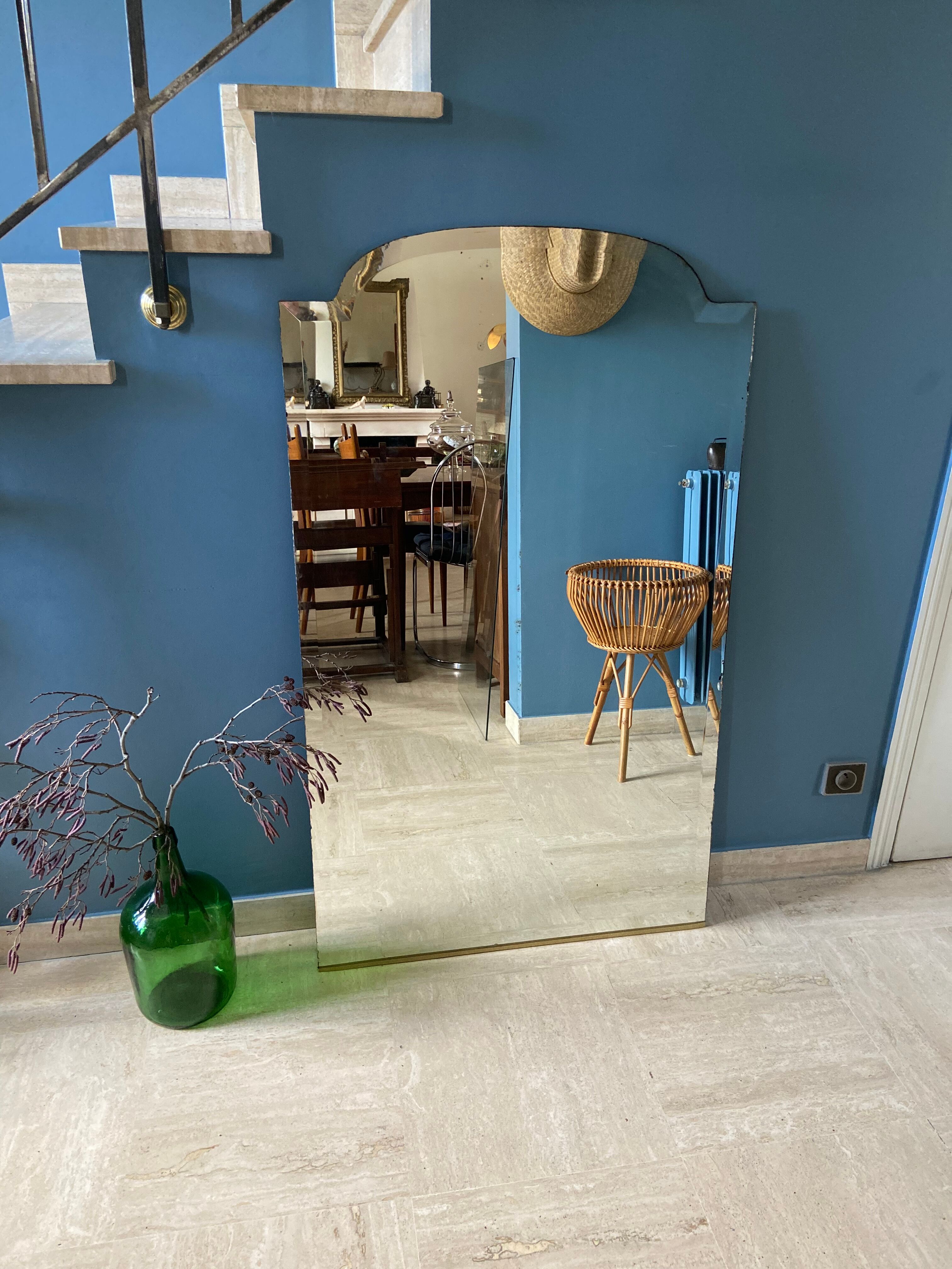 Old beveled mirror 127 x 75 cm