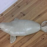 Omersa seal, white leather foot rest