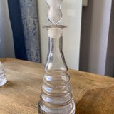 4 old absinthe carafes with spoons