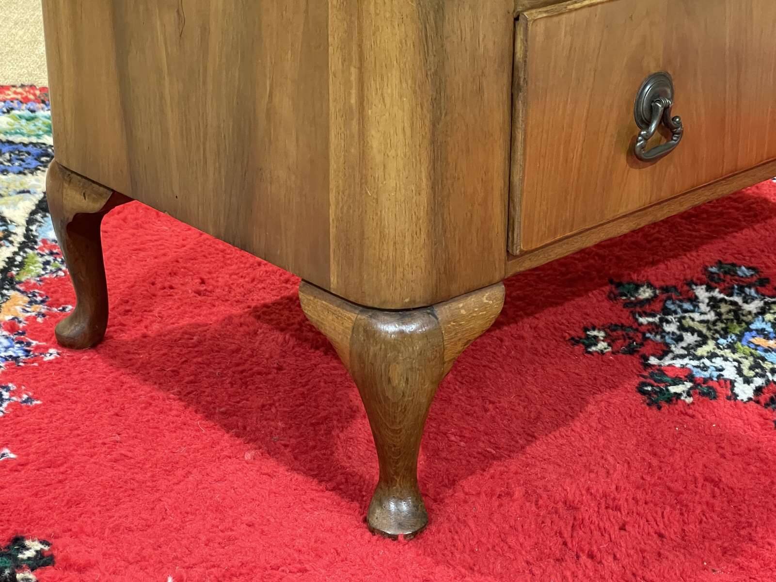 1960s English walnut secretary
