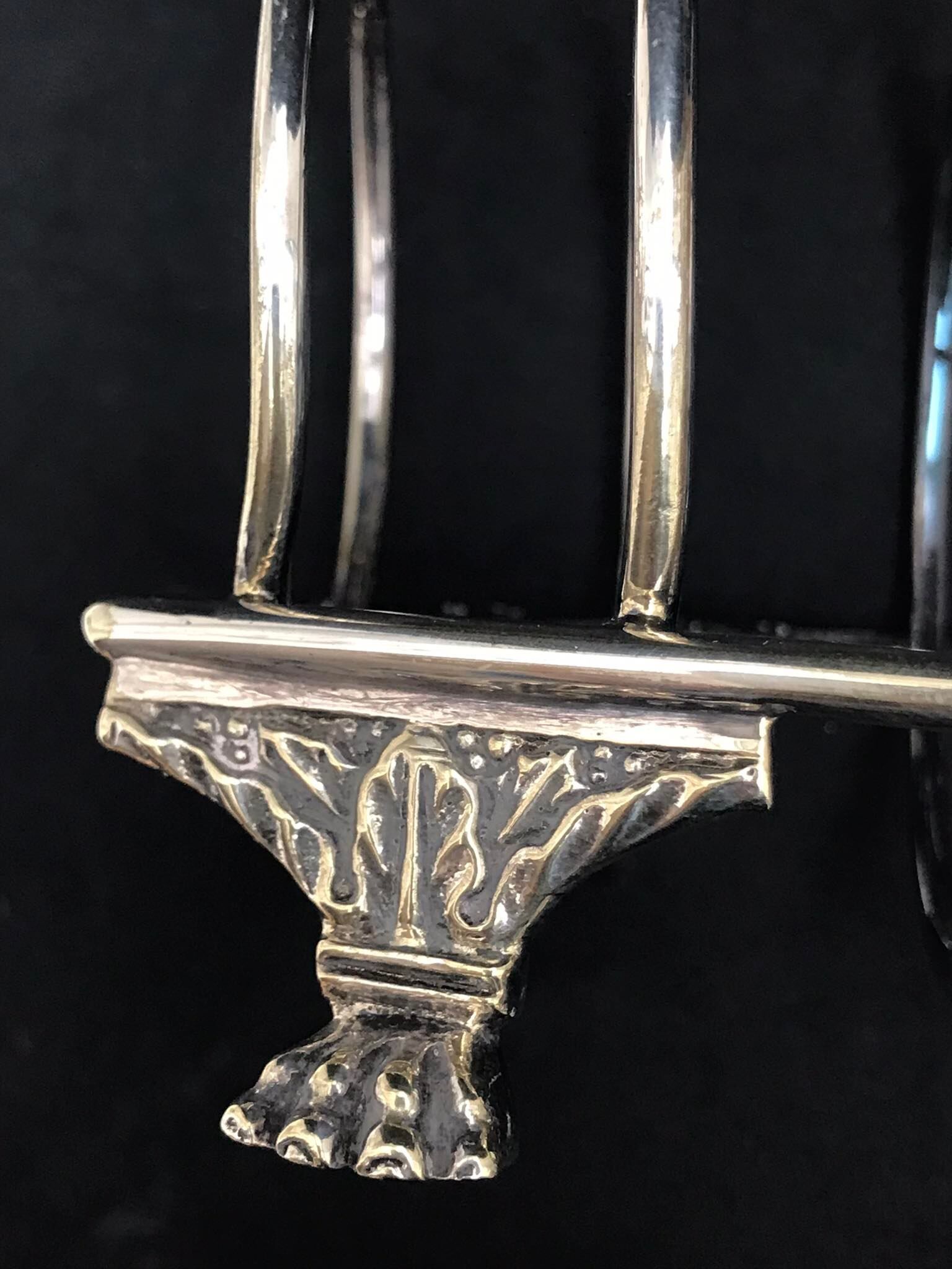 Victorian toast holder breakfast set 6 slices bread