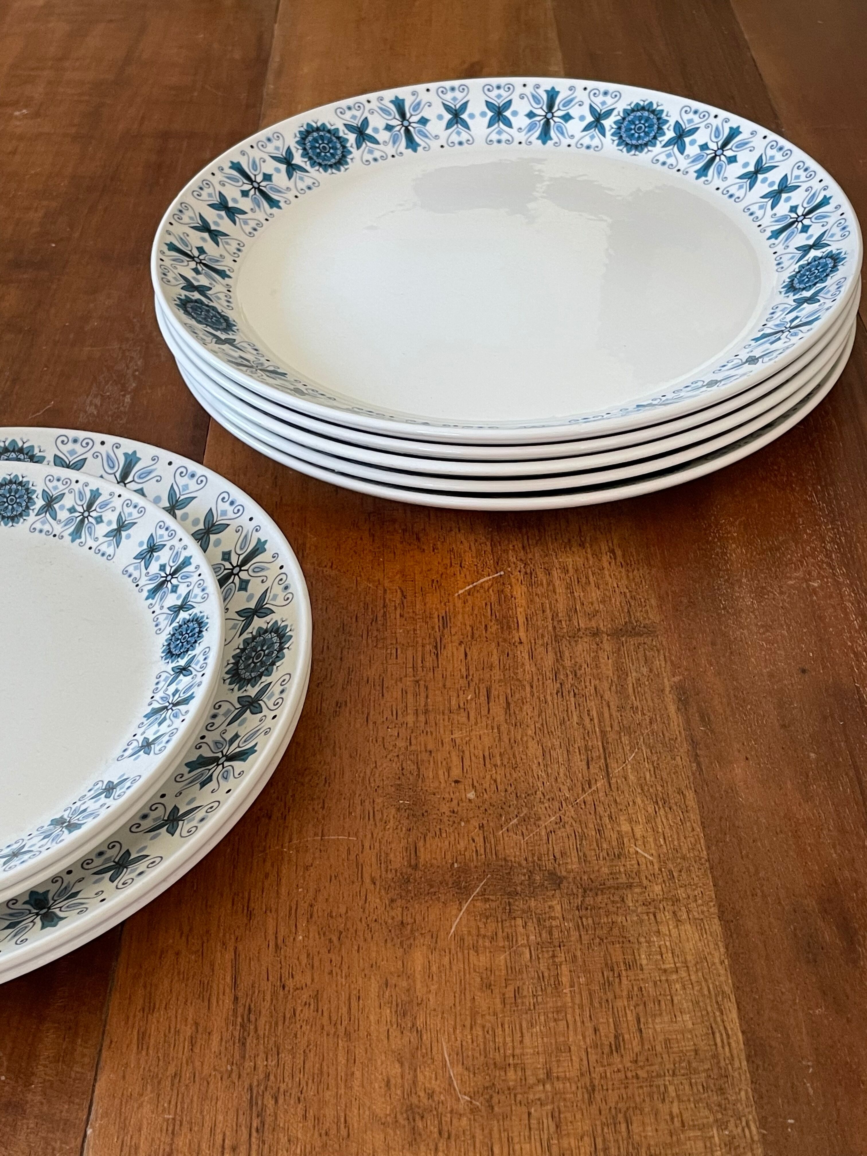 5 Old Flat Plates Vintage Johnson Brothers Iron