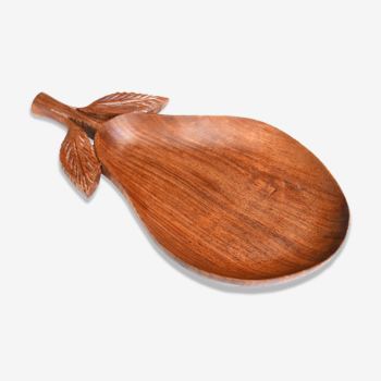 Trinket bowl wooden "pear", 70s