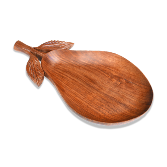 Trinket bowl wooden "pear", 70s