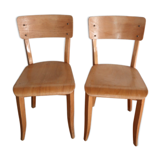 Lot de 2 chaises bistrot en bois