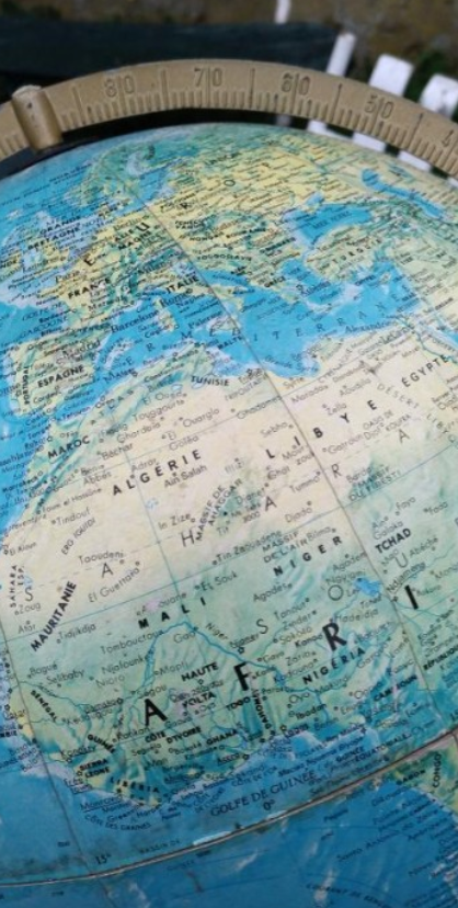 Terrestrial globe in the 1960s