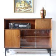 Nathan 1960s brown wooden wardrobe — mid-century style furniture