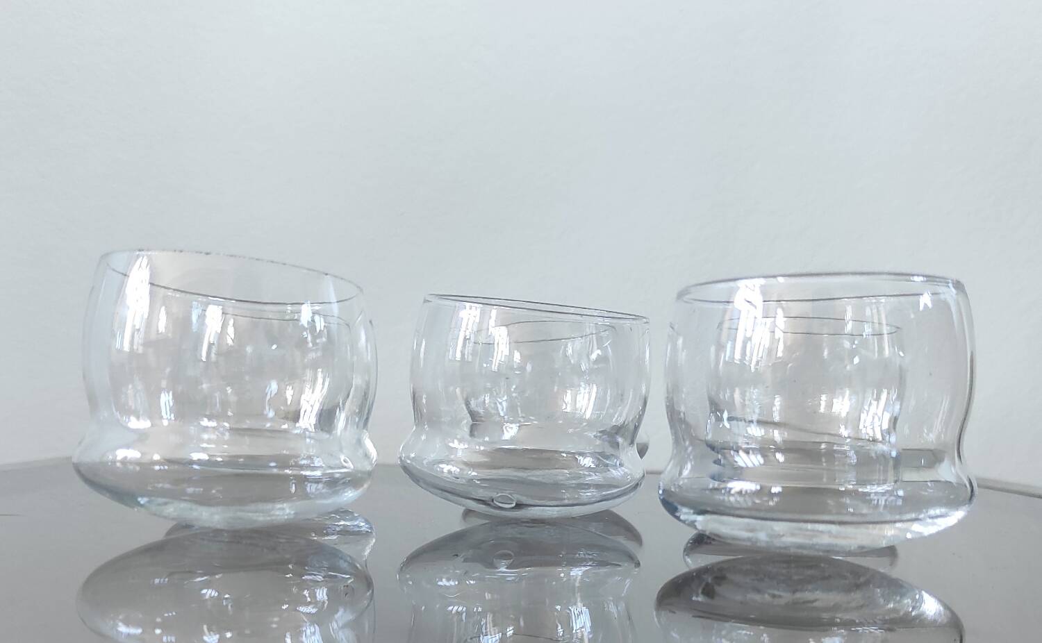 Set of 6 vintage "wobble" glasses (boat special)