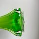 large soliflore vase in opaline and apple green glass Murano style 60s-70s