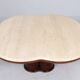 Coffee table with cloverleaf-shaped travertine top, Italy, 1970s